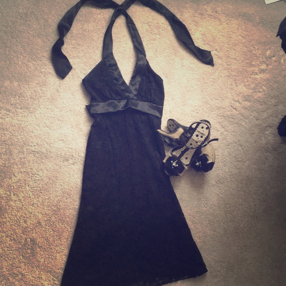 Head Turning Sexy Lace Black Dress